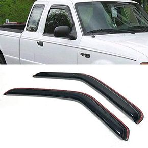 Smoke Window Sun Rain Visors Vent Guard Shade Compatible with Ford Ranger 1993-2011(in-Channel Only)