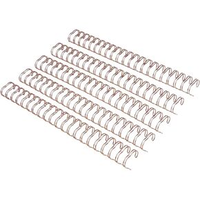RAYSON Double Loop Wire Binding Spines, 3/4 Inch, 21 Holes, 2:1 Pitch, Binding Capacity 30-165 Sheets, Letter Size, Pack of 50 with Rose Gold Color