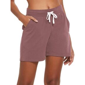 BALEAF Womens Lounge Shorts Cotton Sweat Athletic Shorts with Pockets High Waist Summer Casual