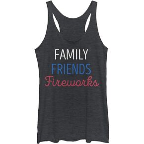 LOST GODS Women's Fourth of July Family Fireworks Racerback Tank Top