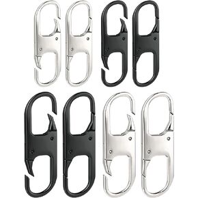 Anti Theft Zipper Lock- Backpack Zipper Lock Keep The Zipper Closed, Quick Disconnect Clip - Key Holder Add-on Accessory (Black)