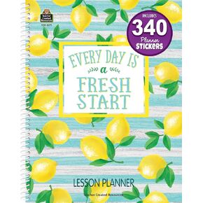 Teacher Created Resources Lemon Zest Lesson Planner 8.5 inches X 11 inches