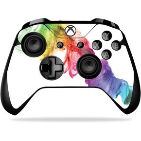 MightySkins Glossy Glitter Skin for Microsoft Xbox One X Controller - Rainbow Smoke | Protective, Durable High-Gloss Glitter Finish | Easy to Apply, Remove, and Change Styles | Made in The USA