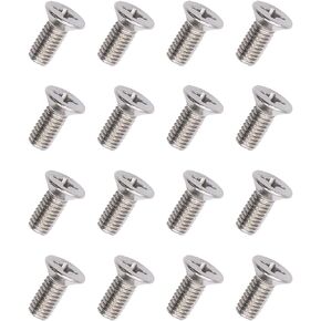 16PCS Stainless Steel Brake Disc Rotor Screws 93600-06014-0H, Retaining Screws for Front and Rear Kit for Honda Car Replacement