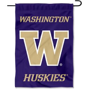 Washington UW Huskies Wordmark Garden Banner Flag