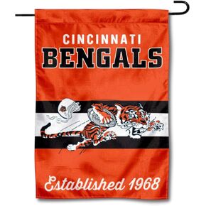 Bengals Throwback Retro Vintage Garden Flag Double Sided Banner