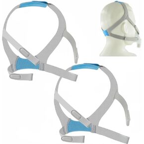 2 Pack Replacement Headgear Straps Compatible with Airfit F30, Premium Soft Comfort Elastic Material Great Value Adjustable Fit Magic Tape Design for a Better Seal, Medium Size