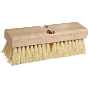 Weiler 44434 10" Block Size, 6 X 18 No. Of Rows, Wood Block, Polypropylene Fill, Deck Scrub Brush, Natural