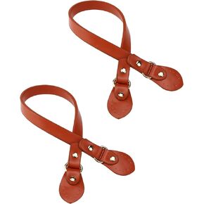 2Pcs Leather Purses Straps Leather Handbag Handles Straps Replacement for Handbag Purses Making DIY Bag Accessories, 20.5Inch, Black