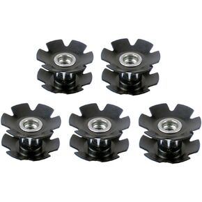 Maxmoral 5pcs MTB Road Bike Headset Star Nut Cycling Bicycle Steerer Headset Star Nuts for Fork 1-1/8"(28.6mm)