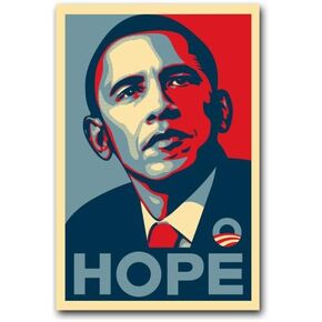 Barack Obama FAIREY (Hope) Rare Campaign Poster 11 x 17