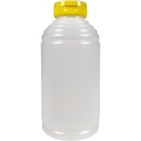 Pinnacle Mercantile Refillable HDPE Plastic Honey Bottles - Easy Squeeze, leak-proof, BPA-Free, and Made in USA 16oz pack of 6