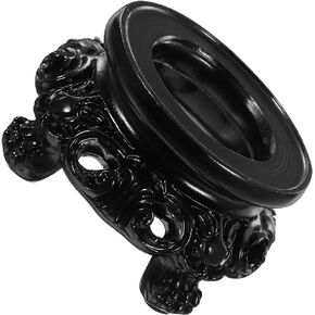 Black Wooden Display Stand for Crystal Sphere Quartz Ball Holder Hollow Wood Stand Base for Crystal Ball Sphere Globe Stone Decoration Display Pedestals Display Stands