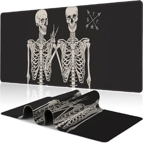 Abstract Golden Mountain Desk Mat,Large Gold Line Art Gaming Keyboard Mouse Pad,Non-Slip Rubber Base Desk Pad Thick Stitched Edges Waterproof Mousepad Mouse Mat 31.5"x11.8"