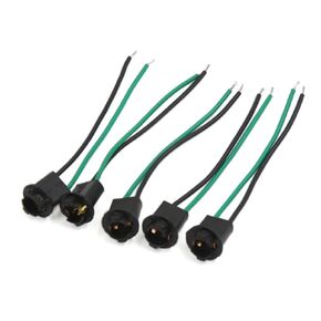 uxcell DC 12V T10 W5W 168 194 Lamp Socket Connector Wire Harness LED Wedge Light Base 5pcs