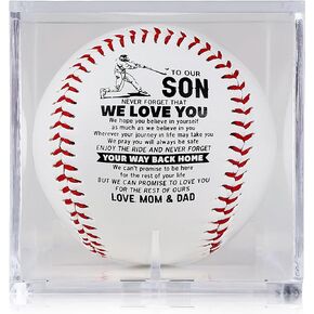 Birthday Baseball Gifts for Youth Teenage Boys Christmas Graduation Baseball Gifts for Son from Dad Mom Parents Personalized Baseball Gifts