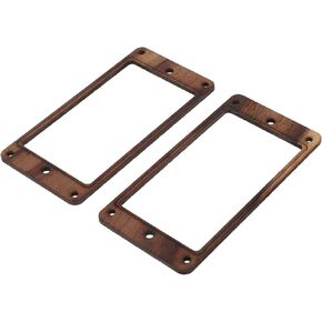 Pickup Mounting Ring, DIY 2 Coil Guitar Pickup Ring 2Pcs Rosewood with 8 Screws for Electric Guitars for Guitarist