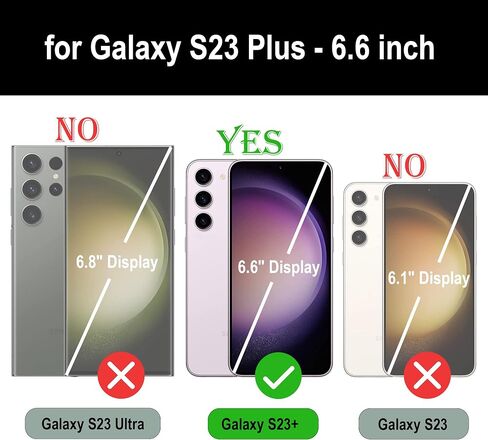 حافظة محفظة لهاتف Samsung Galaxy S23 Plus/ S23+ للنساء، [شحن لاسلكي] [حجب RFID] [12 حامل بطاقة]، حافظة هاتف بحزام مغناطيسي قابل للفصل لهاتف Galaxy S23 Plus/ S23+ 5G، أسود in Saudi Arabia