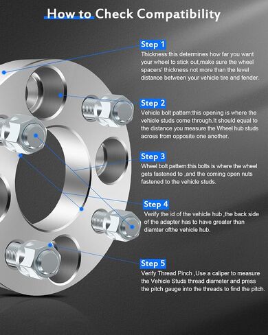 ECCPP 2x 1 inch Wheel Spacers Adapters 4x100 to 4x100 4 Lug Fit for 2004-2011 for Aveo 2006-2010 for Fit 1988-2005 for Civic with 12x1.5 Studs in Saudi Arabia