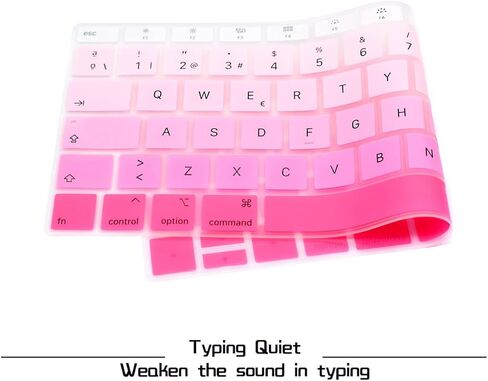 غطاء لوحة مفاتيح من السيليكون باللغة الإسبانية من HRH لجهاز MacBook Newest Air 13 بوصة إصدار 2018 A1932 مع شاشة Retina ومعرف اللمس، تصميم أوروبي - أسود in Kuwait