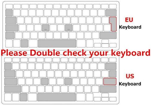 HRH Spanish Language Silicone Keyboard Cover Skin for MacBook Newest Air 13 Inch 2018 Release A1932 with Retina Display and Touch ID,European Layout-Black in Saudi Arabia