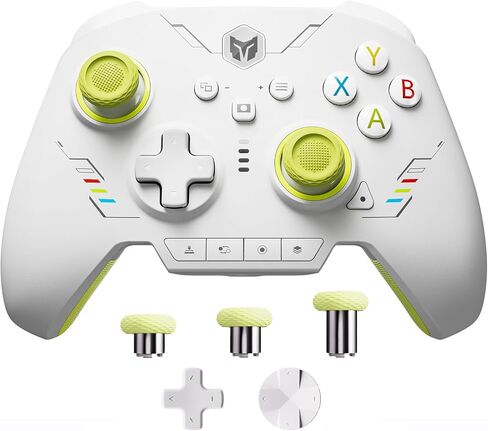 PC Controllers, BIGBIG WON Rainbow 2 SE Wireless Controllers Motion Control, Hall Effect Trigger, 12-bit ADC, 3 Sets of Joysticks, 4-way&8-way D-pad, PC App, Controller for Switch/PC/Android/iOS in Kuwait