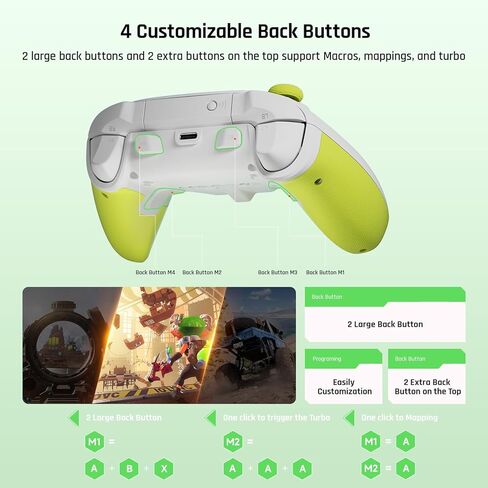 PC Controllers, BIGBIG WON Rainbow 2 SE Wireless Controllers Motion Control, Hall Effect Trigger, 12-bit ADC, 3 Sets of Joysticks, 4-way&8-way D-pad, PC App, Controller for Switch/PC/Android/iOS in Kuwait