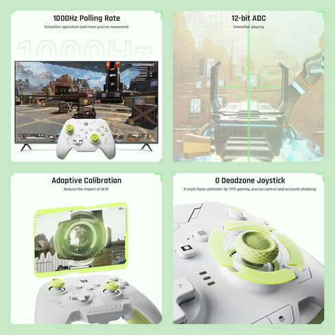 PC Controllers, BIGBIG WON Rainbow 2 SE Wireless Controllers Motion Control, Hall Effect Trigger, 12-bit ADC, 3 Sets of Joysticks, 4-way&8-way D-pad, PC App, Controller for Switch/PC/Android/iOS in Kuwait