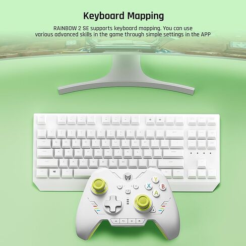 PC Controllers, BIGBIG WON Rainbow 2 SE Wireless Controllers Motion Control, Hall Effect Trigger, 12-bit ADC, 3 Sets of Joysticks, 4-way&8-way D-pad, PC App, Controller for Switch/PC/Android/iOS in Kuwait