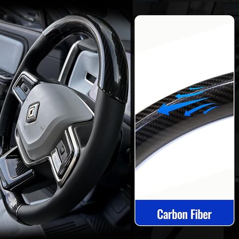 Real Carbon Fiber Steering Wheel Covers for Rivian R1S R1T Accessories, Interior Modification of Car Accessories for Rivian R1S R1T 2024-2022, 3 PCS in Saudi Arabia