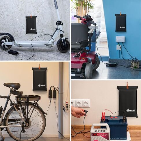 FLASLD Fireproof Lithium Battery Cover, Fastest & Simplest Way to Isolate and Extinguish Small Fires, Fire Blanket for E-scooter and E-bike (79×79 inch - Grey) in Saudi Arabia