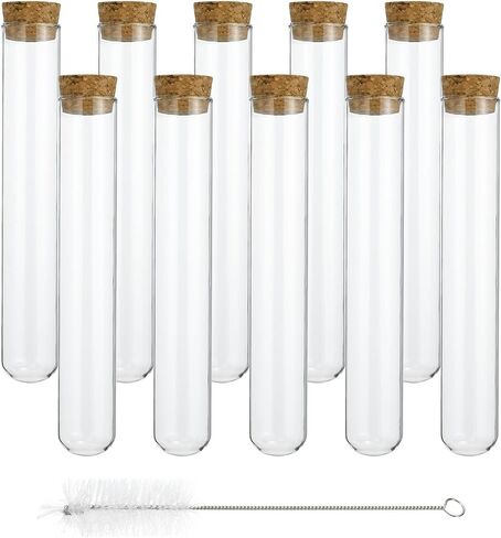 PATIKIL 50ml Test Tubes Set, 24pcs 5.91x0.98in Glass Clear Round Bottom Test Tube Containers with Stopper for Bead Party Candy Bath Salt Storage Scientific Experiment Plant Propagation in Saudi Arabia