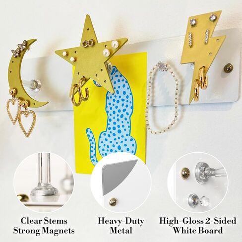 Magnetic Wall Mounted Jewelry Organizer | Hanging Jewelry Organizers | Preppy Jewelry Holder Organizer | Trendy Jewelry Organizer For Girls (Small Magnetic Jewelry Organizer) in Saudi Arabia