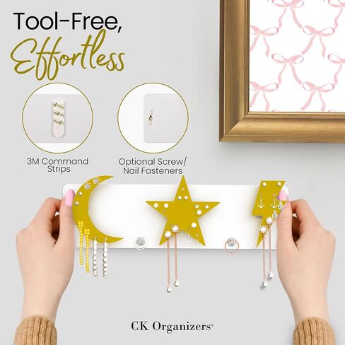 Magnetic Wall Mounted Jewelry Organizer | Hanging Jewelry Organizers | Preppy Jewelry Holder Organizer | Trendy Jewelry Organizer For Girls (Small Magnetic Jewelry Organizer) in Saudi Arabia
