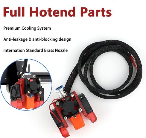 جميع المعادن V6 Hotend. ملحقات Hotend V6 J-Head Bowden Extruder Hotend المُحدثة مع 3 مراوح تبريد (3010)، طقم قطع غيار ساخنة لجميع طابعات E3D V6 Makerbot ثلاثية الأبعاد مقاس 1.75 مم (بركان 24 فولت) in Saudi Arabia