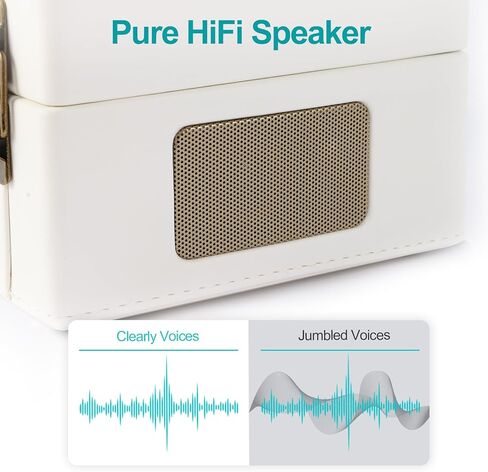 مشغل أقراص مضغوطة محمول للمنزل، مشغل أقراص مضغوطة على شكل حقيبة كلاسيكية مع بلوتوث 5.0، ومكبرات صوت HI-FI قابلة لإعادة الشحن ومشغل أقراص مضغوطة لسطح المكتب للهدايا in Kuwait