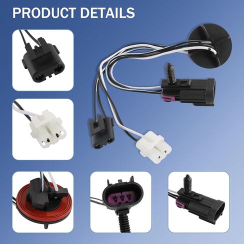 CARMOCAR المصباح الأمامي الأسلاك تسخير 2 قطعة 68193062AB 68193062AA متوافق مع 2009-2017 دودج رام 1500/2500/3500/4500/5500 للهالوجين الرباعي فقط in Kuwait