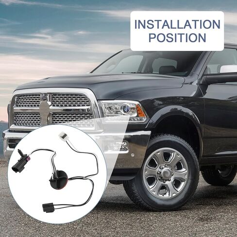 CARMOCAR المصباح الأمامي الأسلاك تسخير 2 قطعة 68193062AB 68193062AA متوافق مع 2009-2017 دودج رام 1500/2500/3500/4500/5500 للهالوجين الرباعي فقط in Kuwait