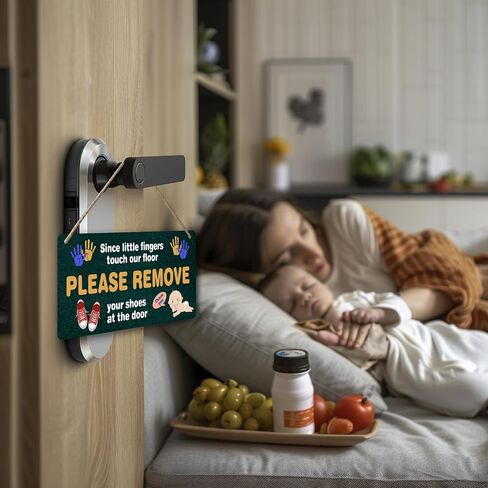 Baby Sleeping Signs For Front Door Please Do Not Knock Or Ring Doorbell Sign No Soliciting Wood Sign Dog Sign Do Not Knock Large For Porch Don'T Touch My Baby Sign Don'T Disturb Doorbell Cover 12x6 In in Saudi Arabia