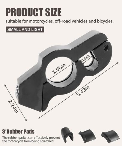 RACOONA Motorcycle Lock,Motorcycle Accessories Car Accessories Motorcycle Locks Anti Theft,Heavy Duty Motorcycle Brake Lock,Adjustable Bike Handlebar Lock to Protect Motorcycle (Black) in Saudi Arabia