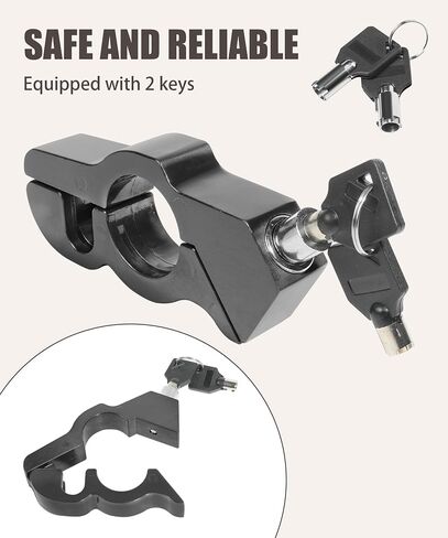RACOONA Motorcycle Lock,Motorcycle Accessories Car Accessories Motorcycle Locks Anti Theft,Heavy Duty Motorcycle Brake Lock,Adjustable Bike Handlebar Lock to Protect Motorcycle (Black) in Saudi Arabia
