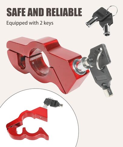RACOONA Motorcycle Lock,Motorcycle Accessories Car Accessories Motorcycle Locks Anti Theft,Heavy Duty Motorcycle Brake Lock,Adjustable Bike Handlebar Lock to Protect Motorcycle (Black) in Saudi Arabia