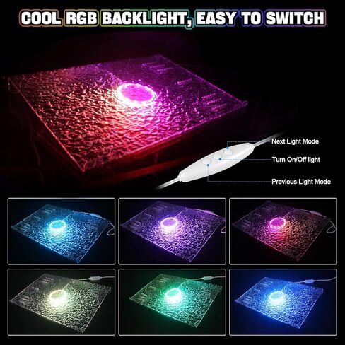 Laptop Notebook Acrylic Stand Holder, RGB Backlight Ultrabook Stand Riser, Portable with Multiple Heat-Vent Light Weight Compatible with Lenovo, MacBook, Dell, HP in Saudi Arabia