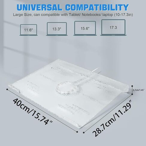 Laptop Notebook Acrylic Stand Holder, RGB Backlight Ultrabook Stand Riser, Portable with Multiple Heat-Vent Light Weight Compatible with Lenovo, MacBook, Dell, HP in Saudi Arabia