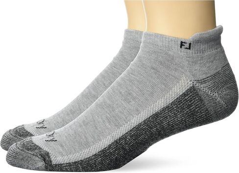 FootJoy Men's ProDry Roll Tab XL 2-Pack Socks, Grey, Fits Shoe Size 12-15 in Saudi Arabia