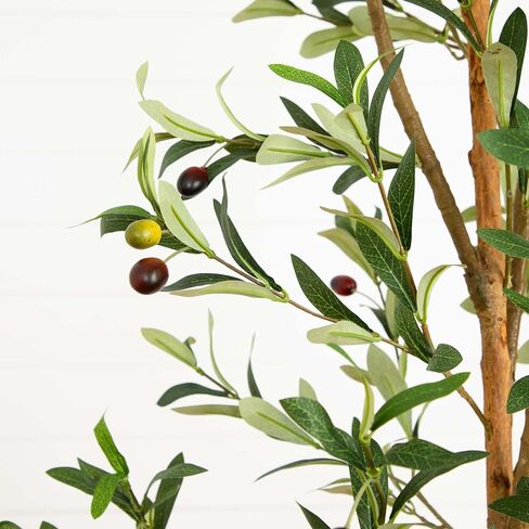 Nearly Natural Olive Tree Artificial Indoor 7FT Tall Silk Faux Olive Tree for Home and Office Decor, Fake Potted Olive Tree with Natural Wood Trunk, Realistic Olive Tree Branches and Lifelike Fruits in Saudi Arabia