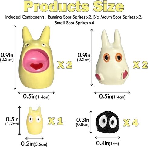 8 قطع لطيف السخام العفاريت مرآة الرؤية الخلفية الديكور لوحة سيارة الزينة المرايا ديكور الداخلية الرؤية الخلفية تقليم تزيين مضحك العفريت الديكورات الخارجية شاحنة الملحقات in Kuwait