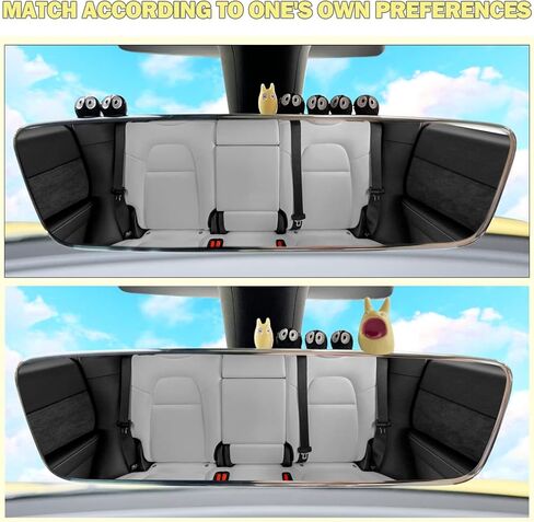 8 قطع لطيف السخام العفاريت مرآة الرؤية الخلفية الديكور لوحة سيارة الزينة المرايا ديكور الداخلية الرؤية الخلفية تقليم تزيين مضحك العفريت الديكورات الخارجية شاحنة الملحقات in Kuwait