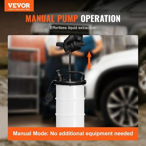 VEVOR 6.5L Manual Oil Extractor Pump, Fluid Extractor Pump for Automotive Fluids Vacuum Evacuation, Oil Change & Fluid Change Tool with Dipstick and Suction Hose in Saudi Arabia