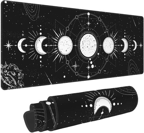 لوحة ماوس ألعاب Dreamcatcher Mystical Moon XL، لوحة ماوس مطاطية كبيرة غير قابلة للانزلاق، وسادة مكتب ذات حواف مخيطة، وسادة ماوس طويلة ممتدة، 31.5 بوصة × 11.8 بوصة in Kuwait